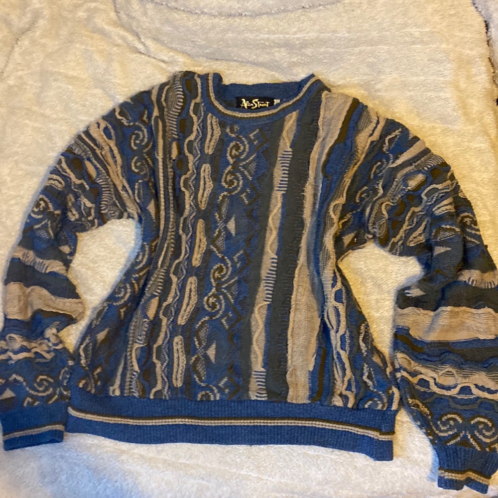 Vintage 1980s eclectic grandpa sweater